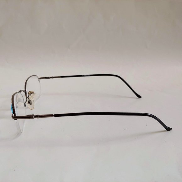 NWT Vintage 90's Rectangle Metal Semi-Rimless Reading Glasses +2.00 (S.Gunmetal) - Picture 2 of 4